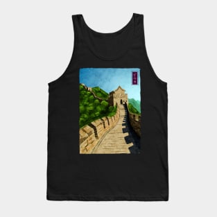 The Great Wall of China - Black Tank Top